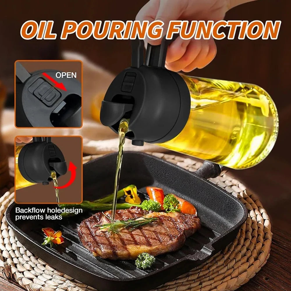 2-in-1 Oil Sprayer Pourer Dispenser