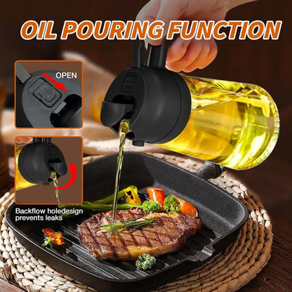 2-in-1 Oil Sprayer Pourer Dispenser