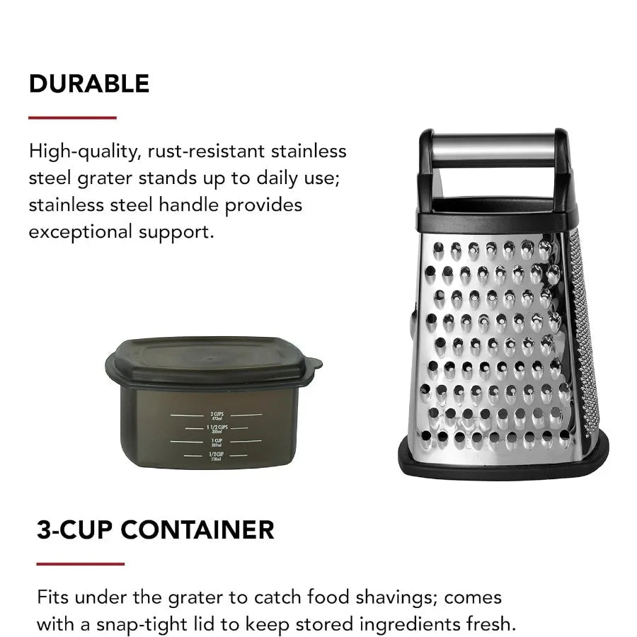 4-Sided Box Grater with Storage