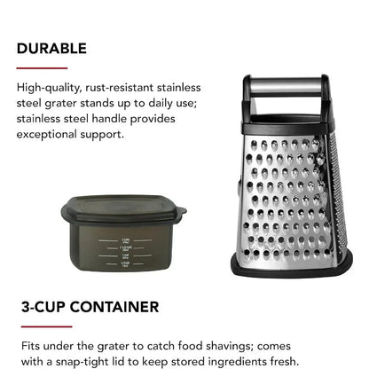 4-Sided Box Grater with Storage