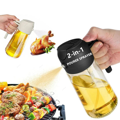 2-in-1 Oil Sprayer Pourer Dispenser